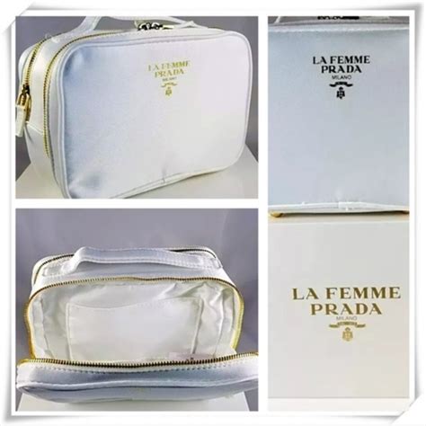 prada la femme prada vanity case|Cloth vanity case Prada White in Cloth .